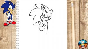 DRAWING SONIC THE HEDGEHOG EASY - HOW TO DRAW SONIC - DRAWINGS TO DRAW