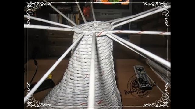 Плетение из газетных трубочек. Кот. Фотомастер-класс. смотреть онлайн