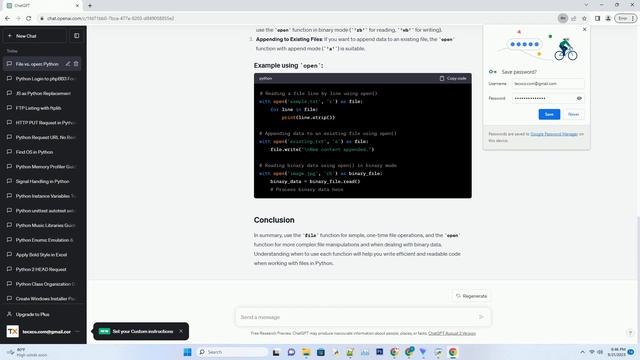 Python  When to use file vs open