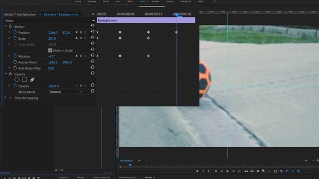 Keep a Moving Object Centered Effect - Premiere Pro CC 2020