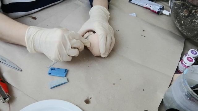 Реставрация фарфоровой головы Процессы