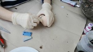 Реставрация фарфоровой головы Процессы