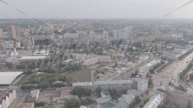 A-Log. Ryazan, Russia. General panorama of the city. Historic District - Old Town, Aerial View смотреть онлайн