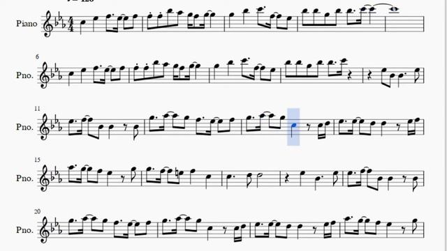Piano Sheet Music: How to play A Cruel Angels Thesis