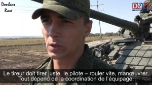 Interview du soldat Sotchi de la RPD pendant le biathlon de chars d'assaut