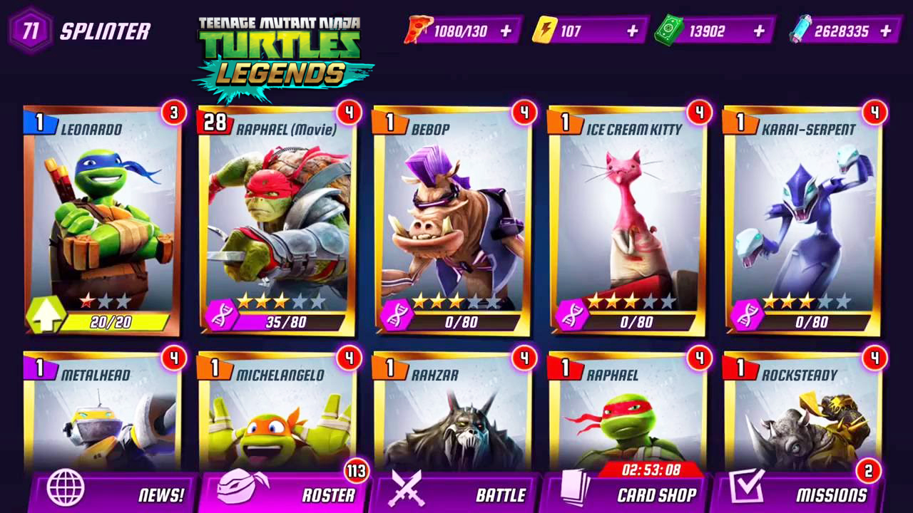 Teenage Ninja Turtles Legends призы за турнир как играть в игру ниндзя черепашки легенды 2