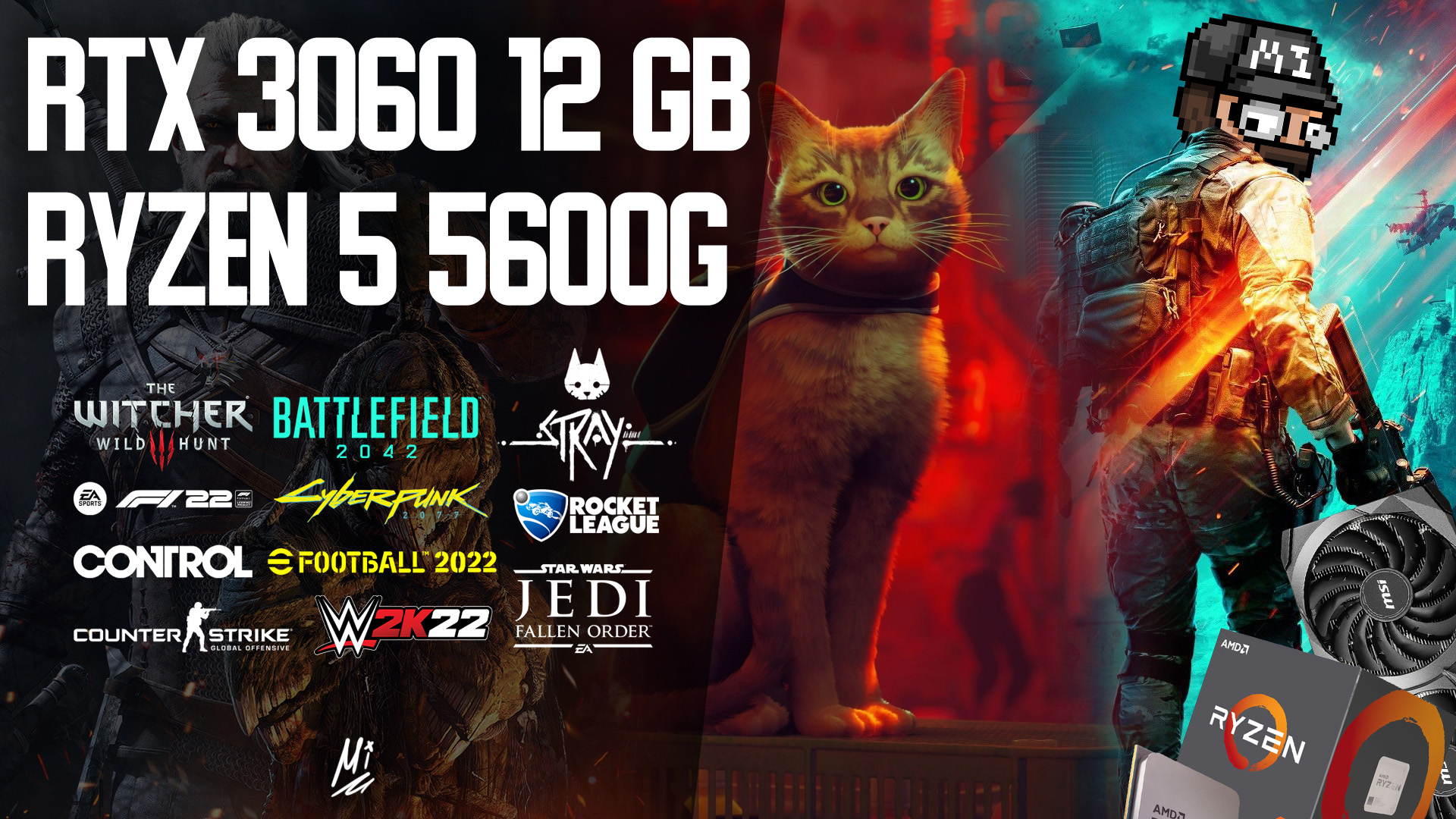 Ryzen 5 5600G + RTX 3060 12GB! - тест в 17 играх!