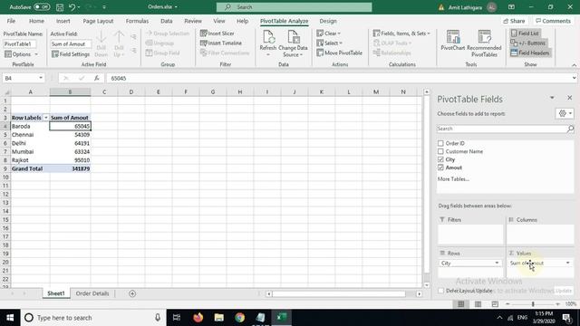 Data Analysis in Excel using Pivot Table смотреть онлайн