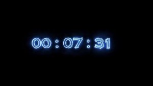 Неоновый таймер 15 минут (обратный отсчет)