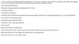 DevOps & SysAdmins: connect Crystal Reports with JDBC to PostgreSQL