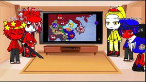 gacha club countryhumans reaction to History of China it's a neighbours in countryball (1900-2020)