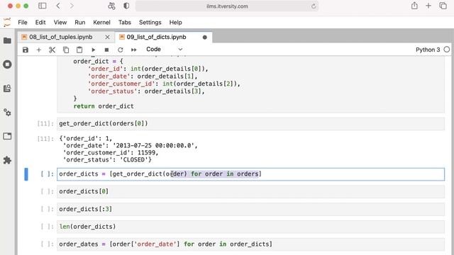 Mastering Python - Overview of Collections - dict and tuple - 09 List of dicts