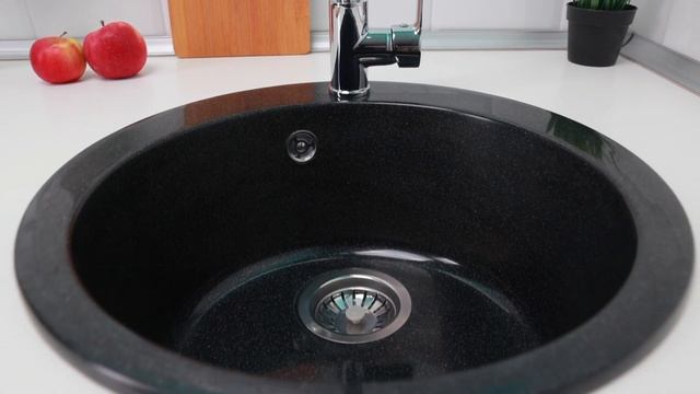 Мойка для кухни из искусственного камня Виктори, Alcora, цвет антрацит, глянцевая смотреть онлайн