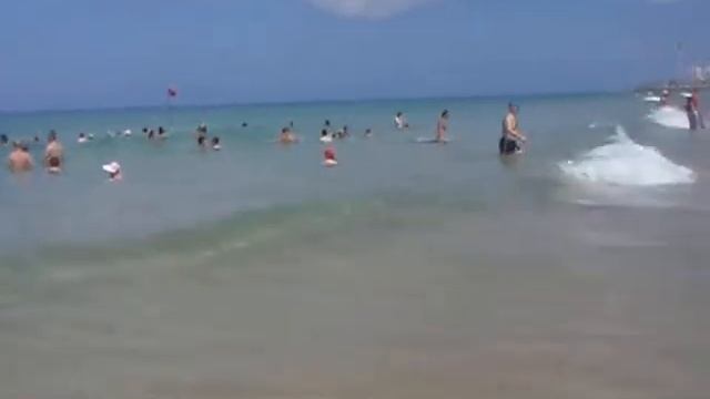 Средиземное море.Пляж в Хайфе. смотреть онлайн