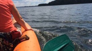 Надувная байдарка под электромотором