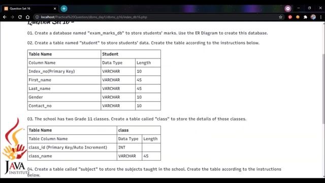 DBMS Question Session Task No 16 | 1st Year | Semester 01 | Java Institute | Zahara Rasheeda смотреть онлайн