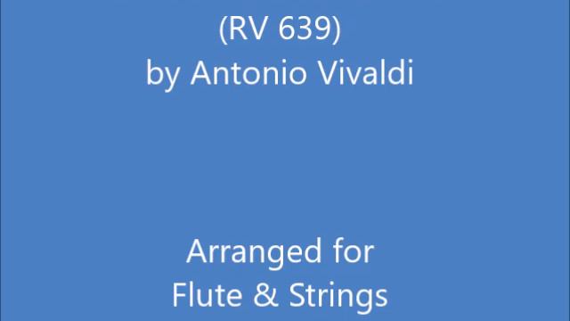 "Jubilate, O amoeni Chori" (RV 639) for Flute & Strings смотреть онлайн