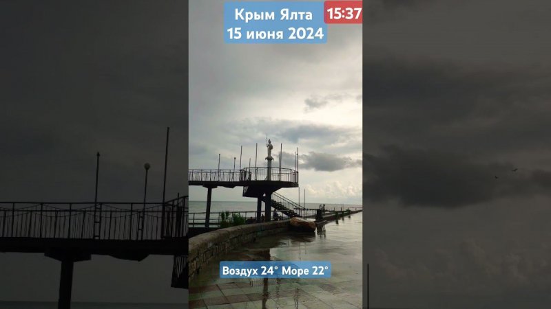 Крым Ялта 15 июня 2024 ГРЯЗНОЕ МОРЕ ПОСЛЕ ДОЖДЯ