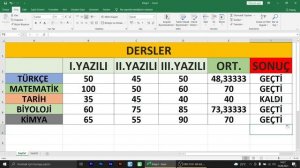 Excel Formülleri | Ortalama, Eğer | Çok Kolay | PC GEZGİNİ