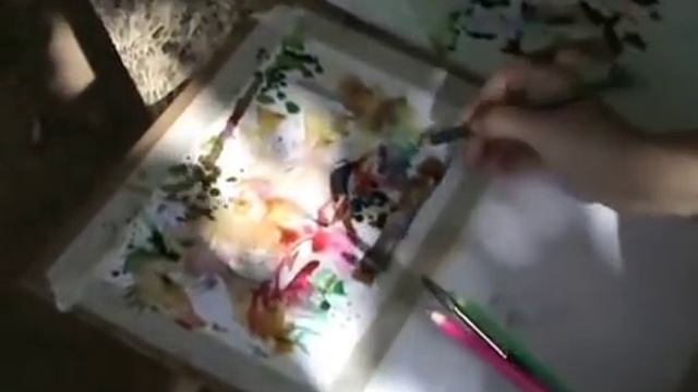 Акварель + акварельные карандаши