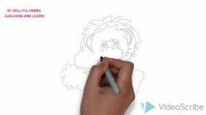 How to Draw a Cartoon Lion / Как нарисовать львенка