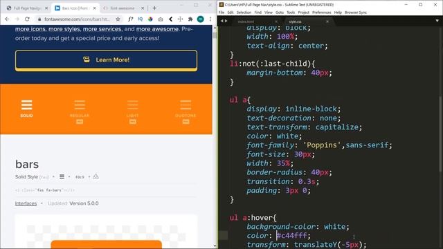 Fullscreen Overlay Navigation | HTML, CSS and Javascript Tutorial