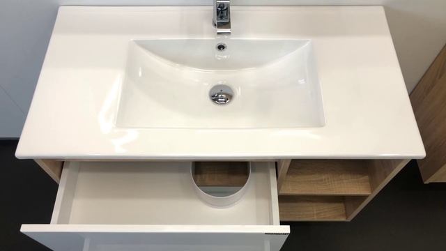 Тумба с раковиной Comforty Гамбург 90 4142225 подвесная Дуб сонома