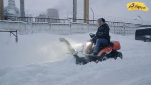 Райдер Husqvarna R 316TX / Тест-драйв с роторным снегоуборщиком / Купи на Дачу
