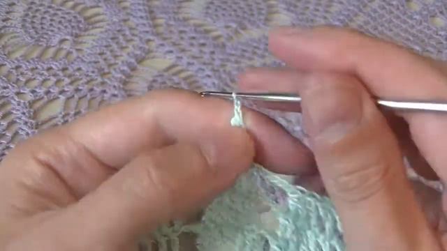 Ажурная салфетка крючком.Ряд 33-35. смотреть онлайн