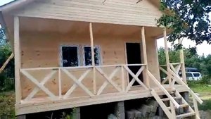 Строительство дачи 6х6 с террасой под ключ в Казани