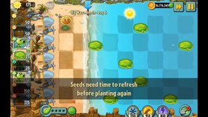 PvZ 2 | Большая Пляжная Волна | 1 и 10 уровень | прохождение с ЧИТАМИ