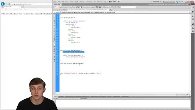 Abstract Class and Static Functions - PHP #8