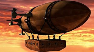 Первый дирижабль. История авиации и воздухоплавания.