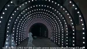Тоннель из арок и гирлянды белт лайт с контроллером 16 каналов
