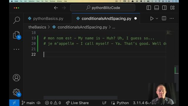 Introduction to Python #11 - Why does Python force me to indent/space a certain way?