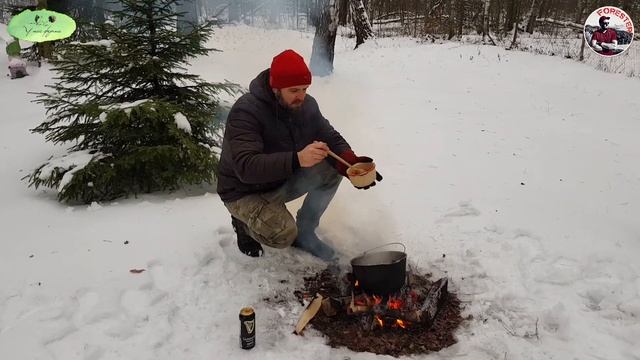 ГОВЯДИНА В ПИВЕ в котелке на открытом огне. Лесная кухня смотреть онлайн