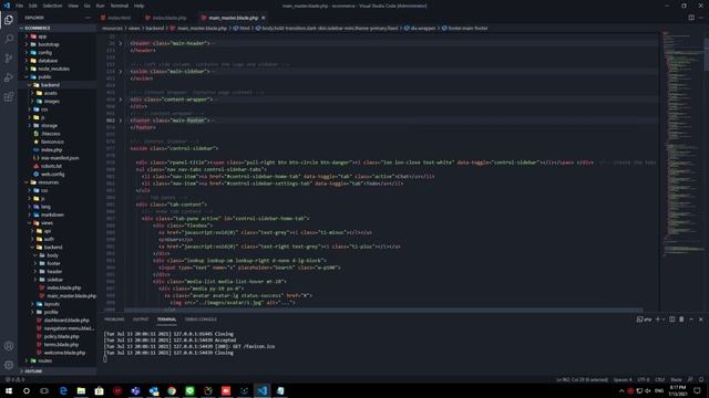 Complete Ecommerce Admin Website using PHP Laravel and MySQL