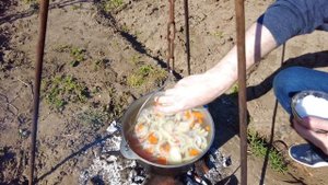 УХА НА КОСТРЕ из лосося и палтуса