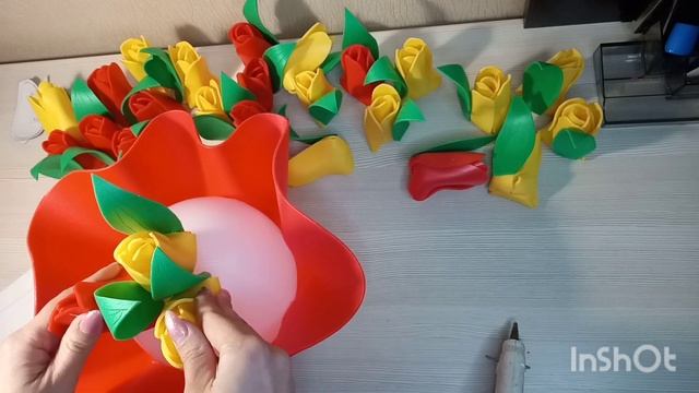 МК Светильник Букет тюльпанов  #изолон #тюльпаныизалон