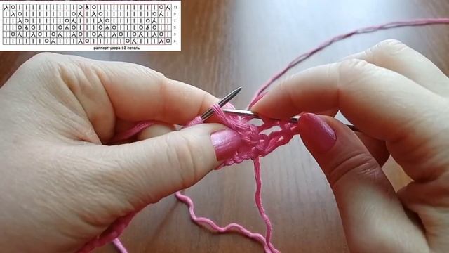 ❤️Ажурный узор "Сердечки" спицами + схема. Knitting an openwork pattern "Hearts" + scheme.❤️