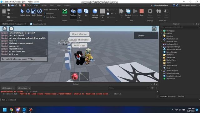 Roblox Studio - Side Project (Roblox jojo game) смотреть онлайн