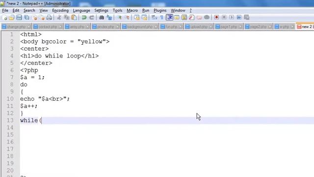 Do While Loop Program In PHP смотреть онлайн