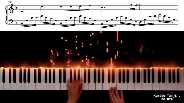 Kamado Tanjiro no Uta - Demon Slayer OST - Orchestral Piano Cover/Tutorial with Sheets смотреть онлайн