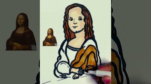 Мона Лиза | Как нарисовать легко Мону Лизу | Как нарисовать лицо Monna Lisa del Giocondo Mona Lisa