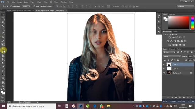Фотошоп. Photoshop. Урок 1. Как поменять фон на фотографии. смотреть онлайн