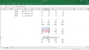 MSOffice Excel: How to solve a system of linier equations by using Gauss - Jordan Elimination?