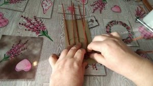 плетём домик из бумажной лозы.