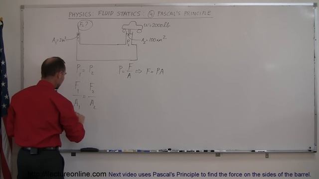 Physics 33 - Fluid Statics (4 of 10) Pascal's Principle: Hydraulic Pump смотреть онлайн