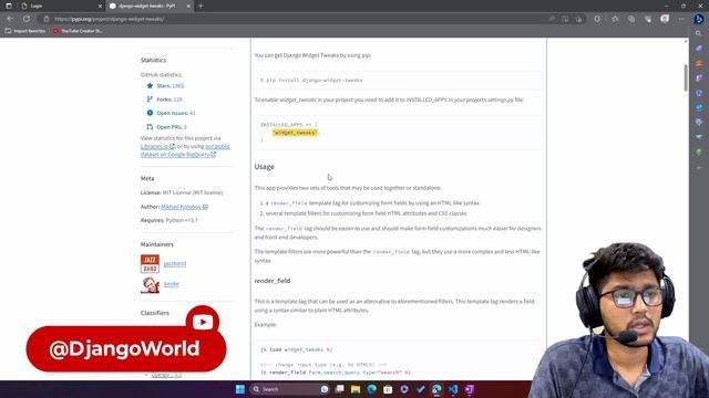 Django Widget Tweaks