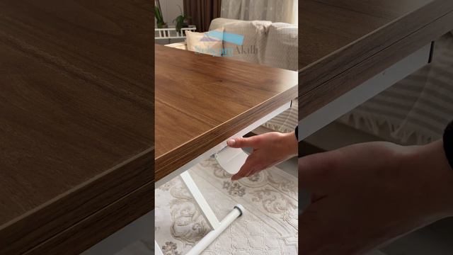 Home Akıllı Sehpa Üst Tabla Mdf Ceviz Alt Beyaz